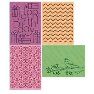 Cuttlebug 4-pc embossing folders - STARTER SET
